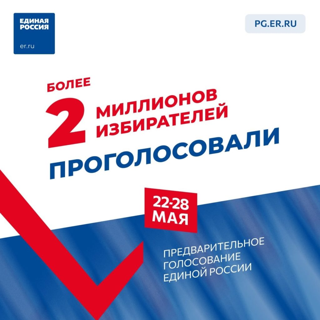 Завершено электронное предварительное голосование Единой России